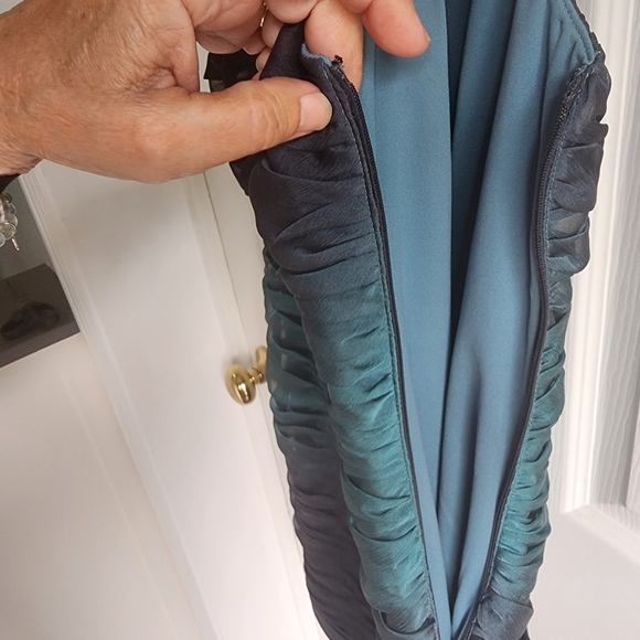 Adrianna Papell Blue Sheath Mini Dress Sleeveless Scoop Neck - Picture 7 of 8